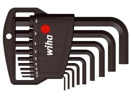 Wiha W06379 Набор шестигранных ключей коротких 9 шт (1,5 2, 2,5 3, 4 5, 6 8, 10) CrVMo