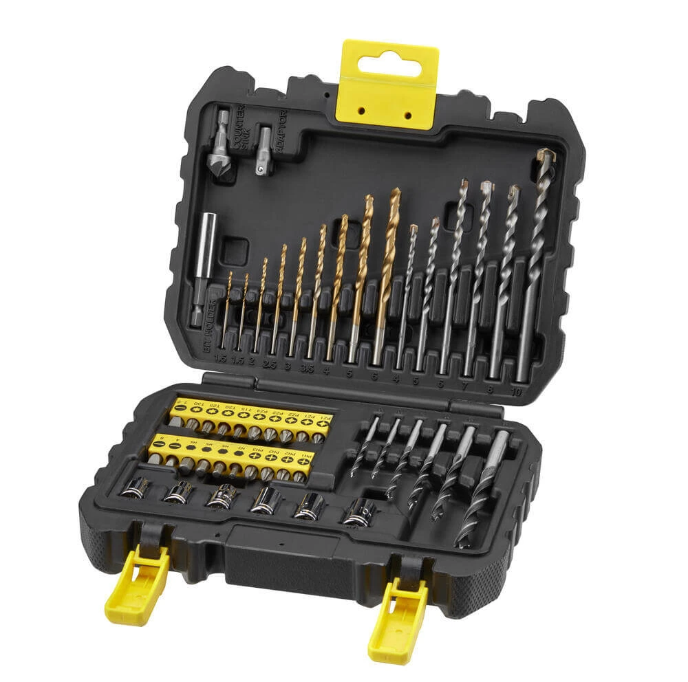 STANLEY Набор бит и сверл TITANIUM, Phillips, Pozidriv, Torx, Slotted, Шестигранник, 50 шт