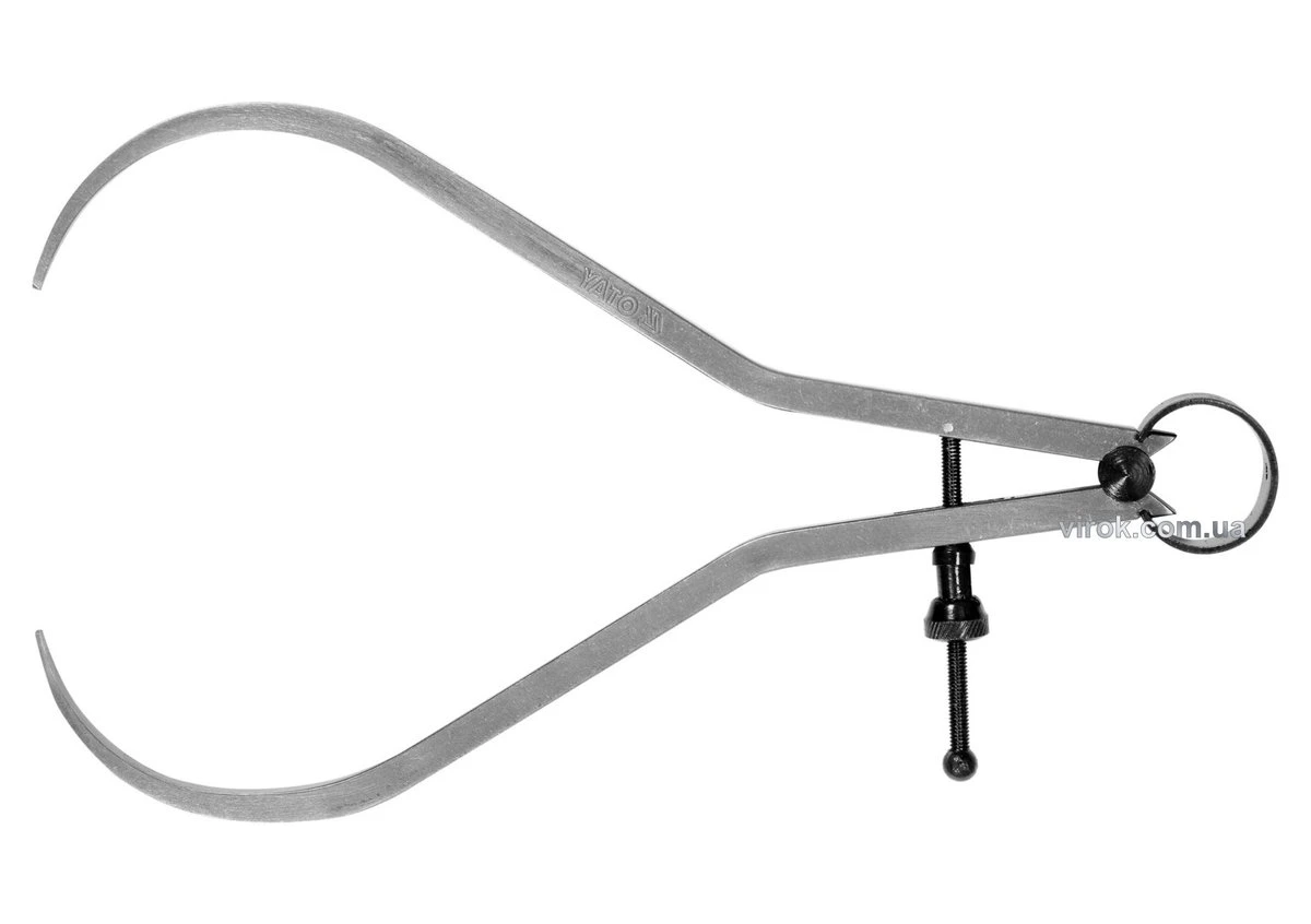 YATO Кронциркуль для зовнішніх вимірів YATO : l= 200 мм, з гвинтовим фіксатором і на пружині  | YT-7