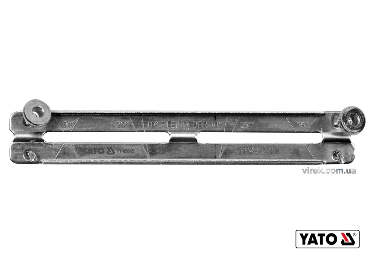 YATO Направляюча до напильника YT-85026 YATO : Ø=4.5 мм, 190х30 мм, під кути 25°,30°,35°, гвинт  | Y