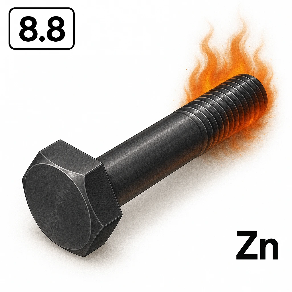 Болт DIN 931 M10x100 8,8 цинк гарячий