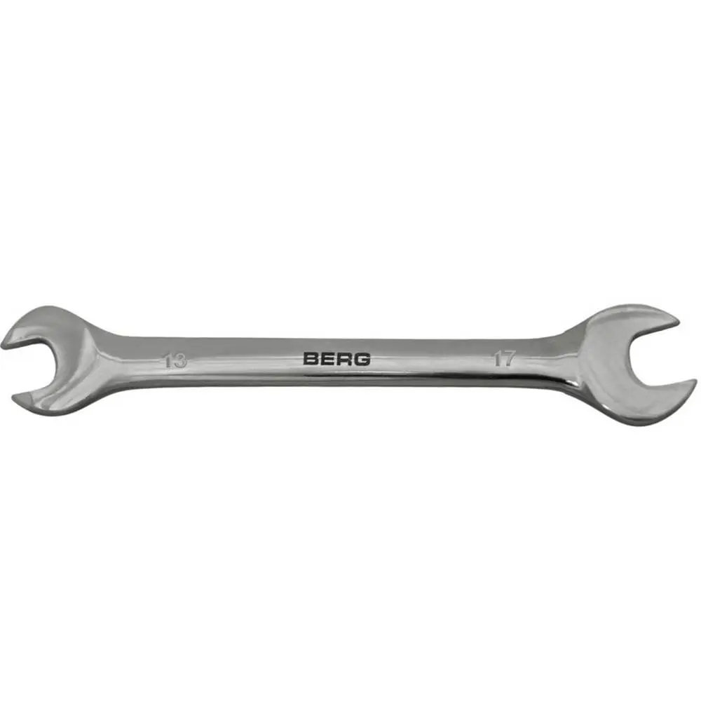 Ключ ріжковий двосторонній Cr-V 13x17мм Berg | 48-106