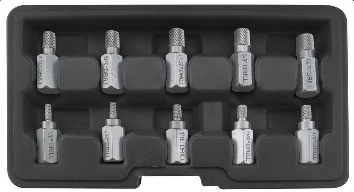 YATO Набір екстракторів-насадок YATO Ø 3-11 мм, для зломаних гвинтів, 10 Од.  | YT-05890