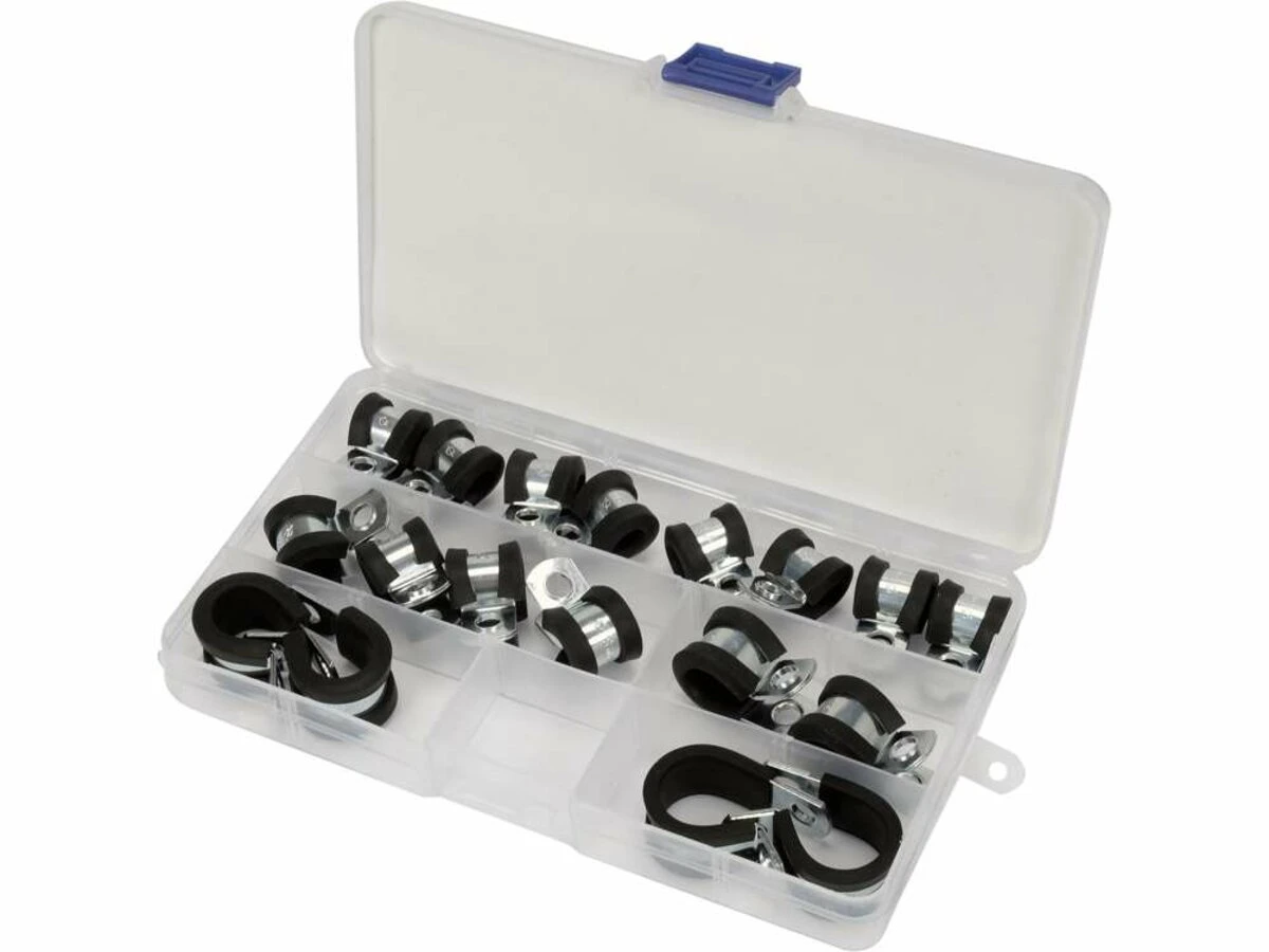 YATO Хомути металево гумові YATO : Ø= 6, 8, 10, 13, 16 мм, 18 шт  | YT-067833