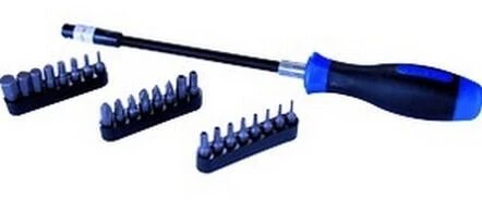 KING TONY Отвертка гибкая +24 бит 1/4" | 1025CQ