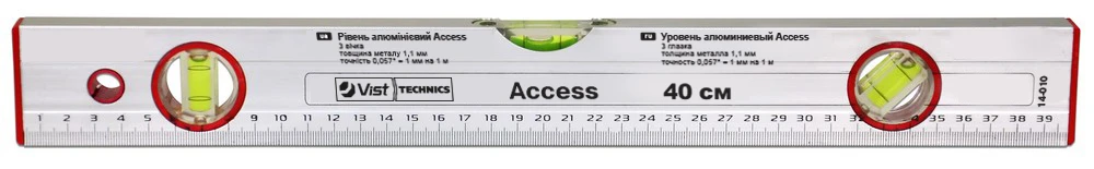 14-015-1 Уровень алюминиевый Access, 3 глазка, 150 см Technics 