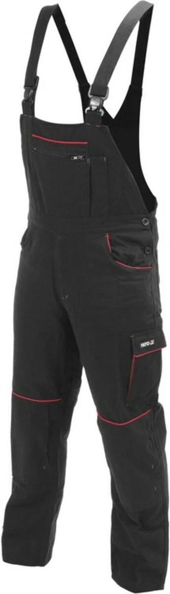 YATO Комбінезон робочий COMFY YATO розмір S, чорно-червоний, 9 кишень, 100% бавовна  | YT-79250