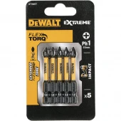 Набір біт  DеWALT, ударні, IMPACT TORSION EXTREME, Philips, Ph1, L=57 мм, 5 шт