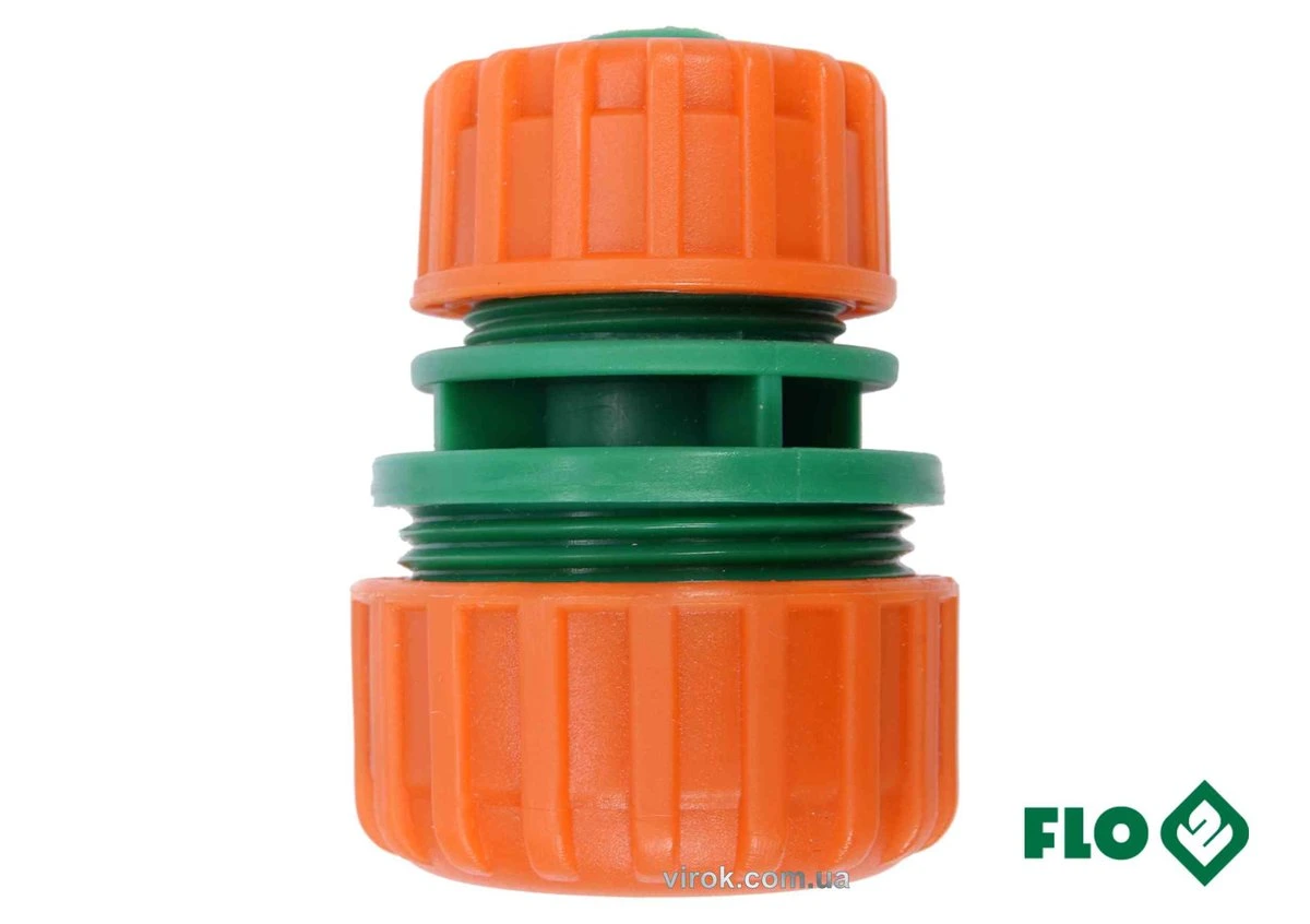 FLO Муфта сполучна 2-х водяних шлангів 1/2"-3/4" пластикова  | 89011