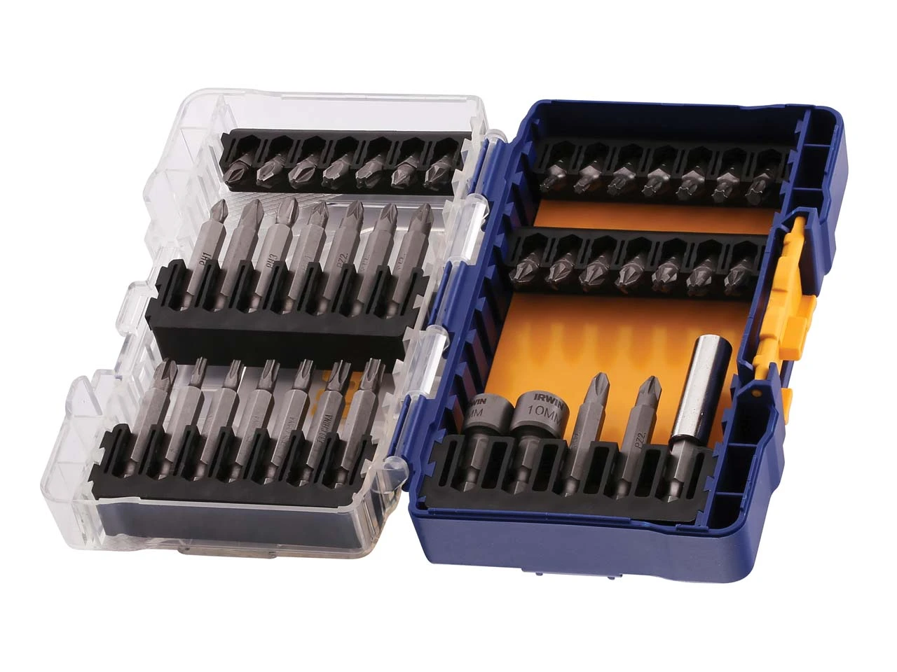 IRWIN Набор бит 40шт, 1/4" /25мм : PH1х1 / PH2х2 / PH3х2 / Pz1х1 / Pz2х5 / Pz3х3 / T10х1/ T15х1 /T20