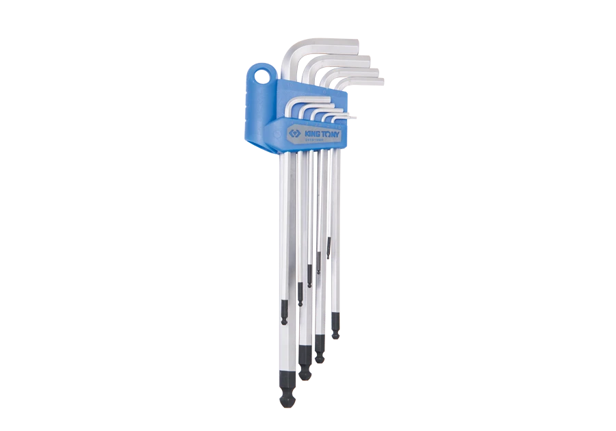 KING TONY Набор шестигранников 9 ед. экстрадлинных Г-обр. с шар. 1,5-10 (с кованным наконечником) | 