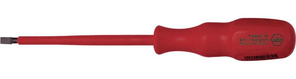 Wiha 06179K Отвертка диэлектрическая SL 2.5х75 Proturn 1K CrVMo с держателем отвертки 1/4 (28530)