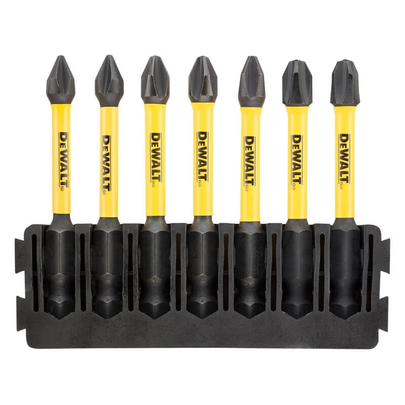 Касета з бітами DeWALT FlexTorq, L = 57 мм, біти Рh1 - 2 шт, Рh2 - 3 шт, Рh3 - 2 шт.