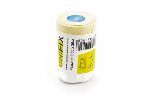 Пленка защитная с малярной лентой 550мм*20м UNIFIX