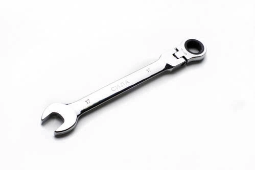 Ключ рожково-накидной с трещоткой и шарниром CrV 8мм СИЛА