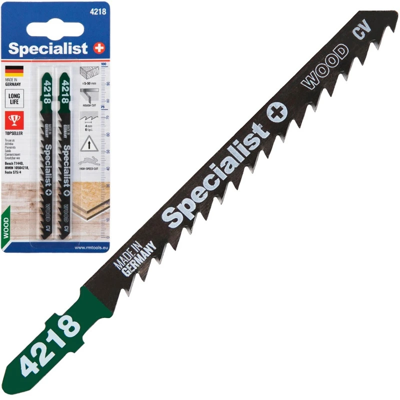 Specialist+ 63-4218 Набір полотен для лобзика T144D, наб. 2 шт
