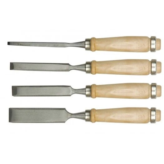 VOREL Стамески з дерев'яною ручкою : (набір) 4 шт.  | 25500