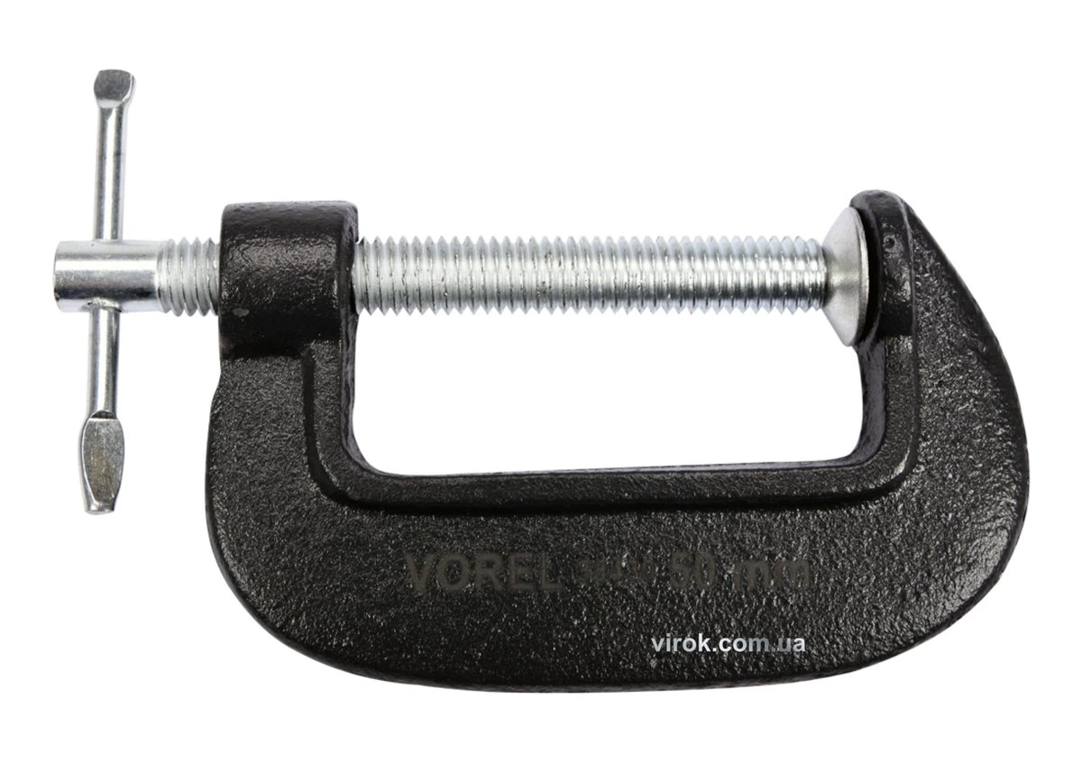 VOREL Струбцина з гвинтовим затиском "G" подібна ; l= 50 мм  | 38430