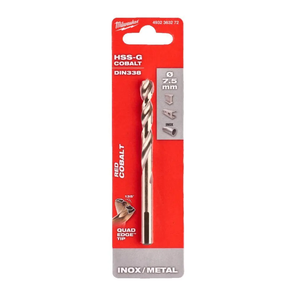 MILWAUKEE Свердло по металу HSS-CoDIN338, Ø7,5мм | 4932363272