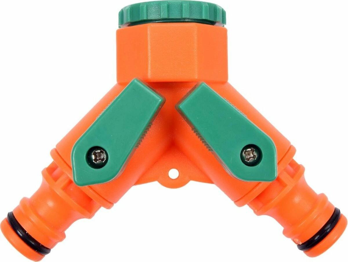 FLO З'єднювач трійник водяних шлангів , з 3/4" в 2 по 1/2", матеріал ABS  | 89022