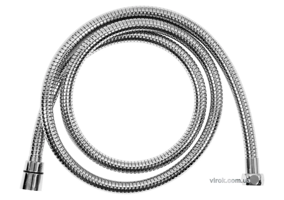 FALA Шланг для душа розтяжний Ø= 14 мм, з нержав. сталевою хромованою гофрою, G 1/2, l=1,5-2 м  | 75