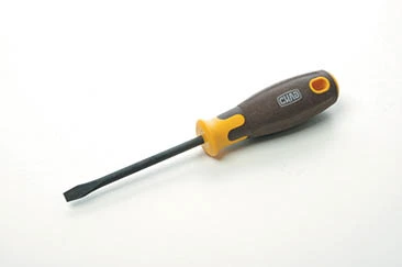 Отвертка шлицевая композитная рукоятка CrV SL6x100мм (плоская) (вороненная) СИЛА