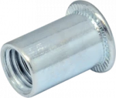 Гайка-заклепка круглая плоская головка M12 (основа 1,0-4,0 мм.)