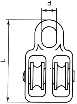 GALVANIZED DOUBLE PULLEY WITH NYLON WHEEL GALVANIZED DOUBLE PULLEY WITH NYLON WHEEL