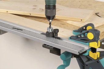 Wolfcraft рейка-шаблон для выполнения соединений на шкантах Ø 5, 6, 8, 10 // 4650000