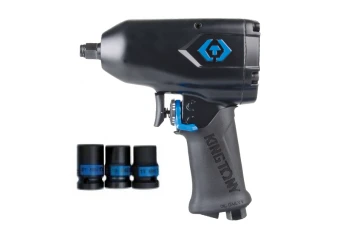 KING TONY Пневматический гайковерт 1/2" 881 Hм, в комплекте 3 торцевые головки (17,19,21) | P33431-0