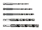STHOR Набір свердл по металу : 6-гранний хвостовик HEX 1/4", HSS. Ø=4, 5, 6, 8, 10 мм, 5 Шт.  | 2165