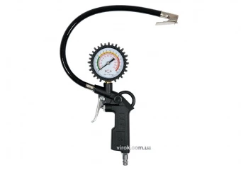 VOREL Пістолет пневматичний алюмінієвий для накачування шин з манометром, 0-6Bar і шлангом35см  | 81
