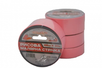 VIROK Малярна стрічка рисова 48мм х 20 м. (Гідростійка/ ідеальний край для фарбування). рожева  | 23