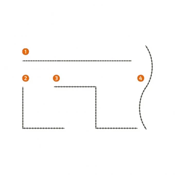GARANTIA 645150 Бордюр садовий Edgar, набір з 6 панелей