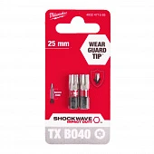 MILWAUKEE Біта SHOCKWAVE , TX BO40, 25мм, (2шт) | 4932471585
