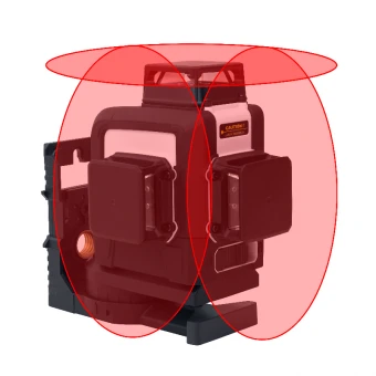 My Tools 144-3R-360-A Рівень лазерний 3D-Mark 1H/2V/360-50, червоний з адаптером 149-A360