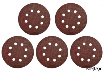 VIROK Круг шліфувальний самозачепний 8 отворів NINJA : Ø125 мм. Р240. універсальний Уп. 5 шт.  | 65V