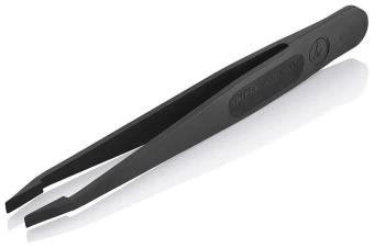 KNIPEX Пинцет для прецизионных работ пластик ESD, black 04 | 92 09 04 ESD