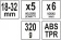 YATO Вішалка для присадибного інвентара YATO, 6 гаків і 5 комірок з діапаз.- 18х 32 мм  | YT-87650