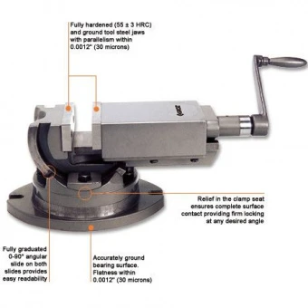 GROZ Тиски 2х осные высокоточные AMV/SP/100