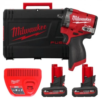 Гайкокрут акумуляторний 3/8", M12 FCIWF38G3-502X, 542Нм (+ заряд. пристрий, 2 акум.Х 5Аг, HD кейс)