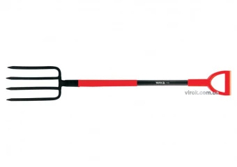 YATO Вила садибні YATO : Металевий держак, 4-зубці, L= 1200 мм, M= 180х280 мм  | YT-86805