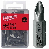 MILWAUKEE Біта , PH2, 25мм, (25шт) | 4932399587