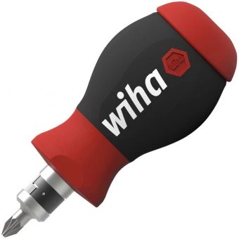 WIHA Отвёртка с магазином бит Stubby смешанная комплектация с 7 двойными битами 1/4" | W43613