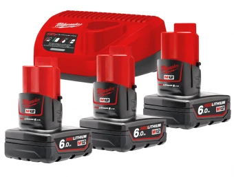 MILWAUKEE Энергокомплект M12 NRG-603 (3x 6,0 Ач) | 4933459208
