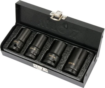 YATO Торцеві головки ударні для зриву гвинтів YATO: квадрат-1/2", L= 55 мм; М17, 18.5, 21.5, 26 мм, 