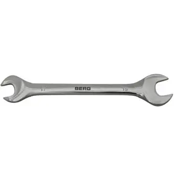 Ключ ріжковий двосторонній Cr-V 17x19мм Berg | 48-110