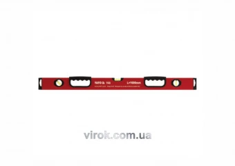 YATO Рівень алюмінієвий YATO : L= 100 см. 3 капсули, 2 ручки  | YT-3024