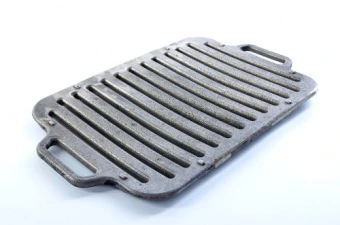 Решетка для гриля и барбекю чугунная с ручками 420х250мм толщина 20мм СИЛА