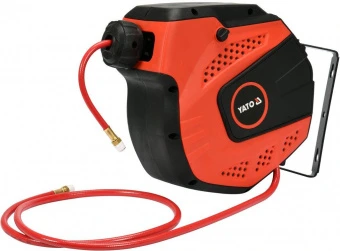 YATO Шланг пневматичний ПВХ на котушці YATO з швидкоз'єдн. наконеч-ми 1/4", Ø=6,5 мм, тиск- 20Bar, l